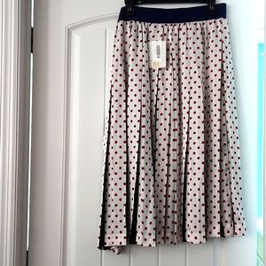 Lularoe knee length pleated skirt.